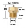 Pointeau et siege mikuni VM26/26 avec embout metallique