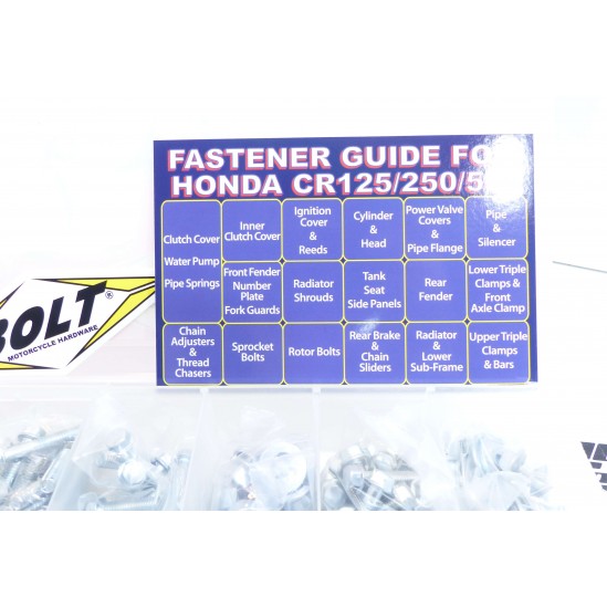 Kit visserie complet BOLT pour HONDA 125/250/500 CR