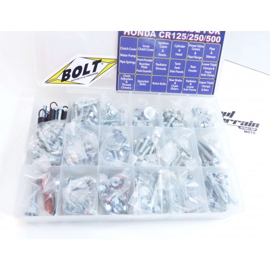 Kit visserie complet BOLT pour HONDA 125/250/500 CR